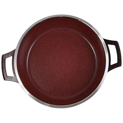 Granit qoplamali 40 sm Lifesmile kastryul-qo‘rasi (qora, kulrang, to‘q qizil) onlayn