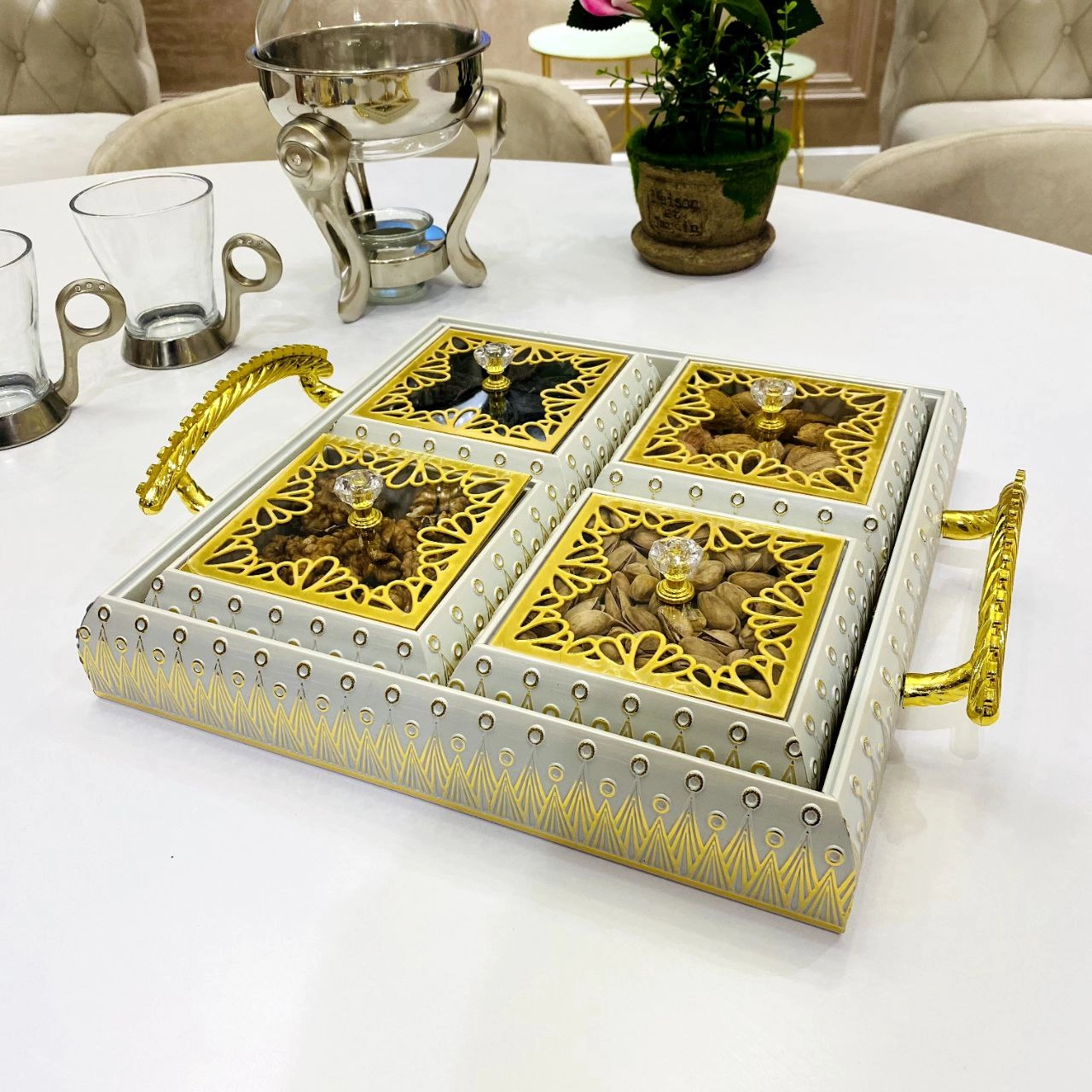 Стеклянное Блюдо для десертов  Life Smile, 2х2 купить