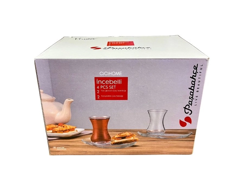 Чашка с блюдцем PASABAHCE INCEBELLI 9699400 125мл 4пр 2х6 1119427 arzon