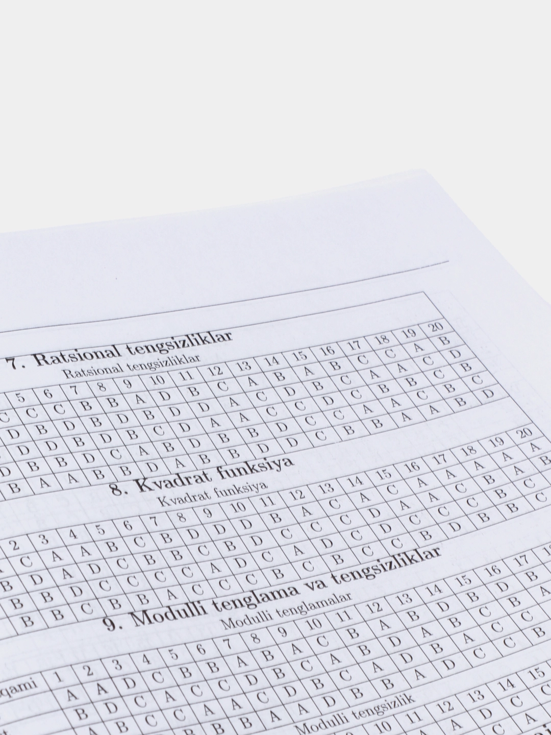 Математика фанидан мавзулаштирилган саволлар тўплами (Ш. Жумаев ва бошқалар) онлайн