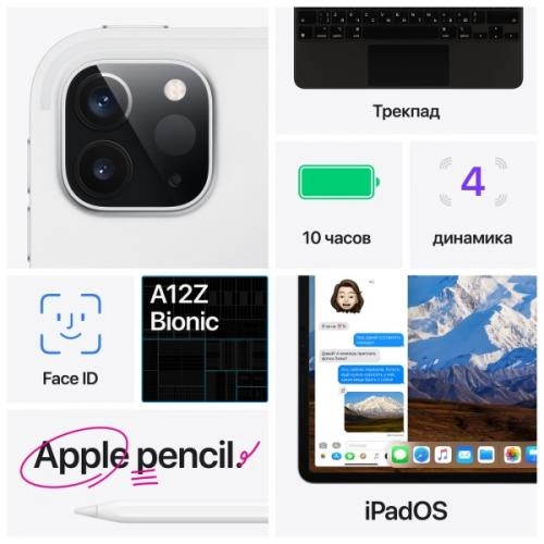 Планшет Apple iPad Pro 12.9 (2020) 512GB Wi-Fi + 4G Silver онлайн