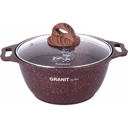 "Granit ultra" turkumidan 3l Kukmara kastryuli (Original, Blue) yetkazib berish