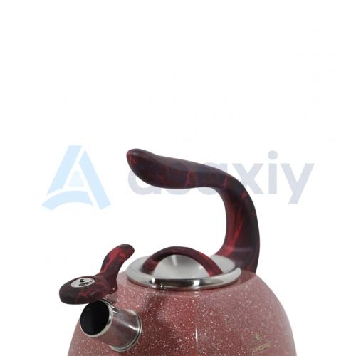 Чайник со свистком 3 л, с ручкой от Life Smile (красный, голубой, серый) купить