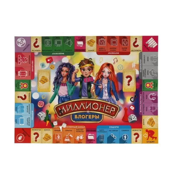 Настольная бизнес-игра Миллионер Блогеры O'zbekistonda