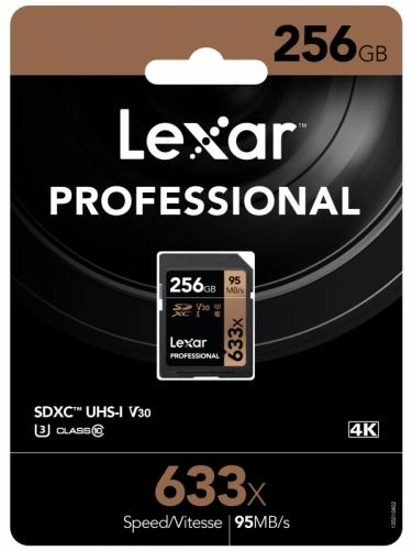 Карта памяти 256Gb Lexar Professional 633x SDXC Class 10 UHS-I U3 V30 недорого
