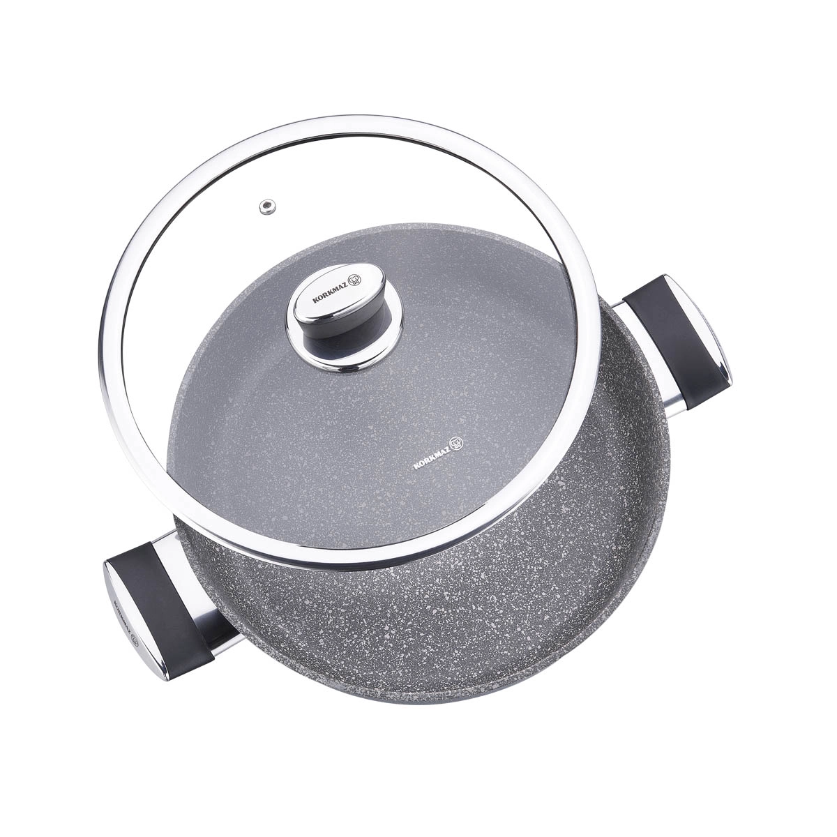 Kastrulya past qopqoq bilan KORKMAZ PALMA LOW 24&times;6,5 sm (A3905) O'zbekistonda