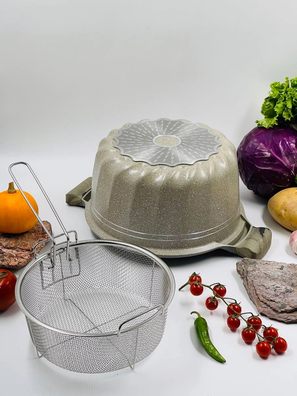 Казан Life Smile 24см 4,1л, BEIGE недорого