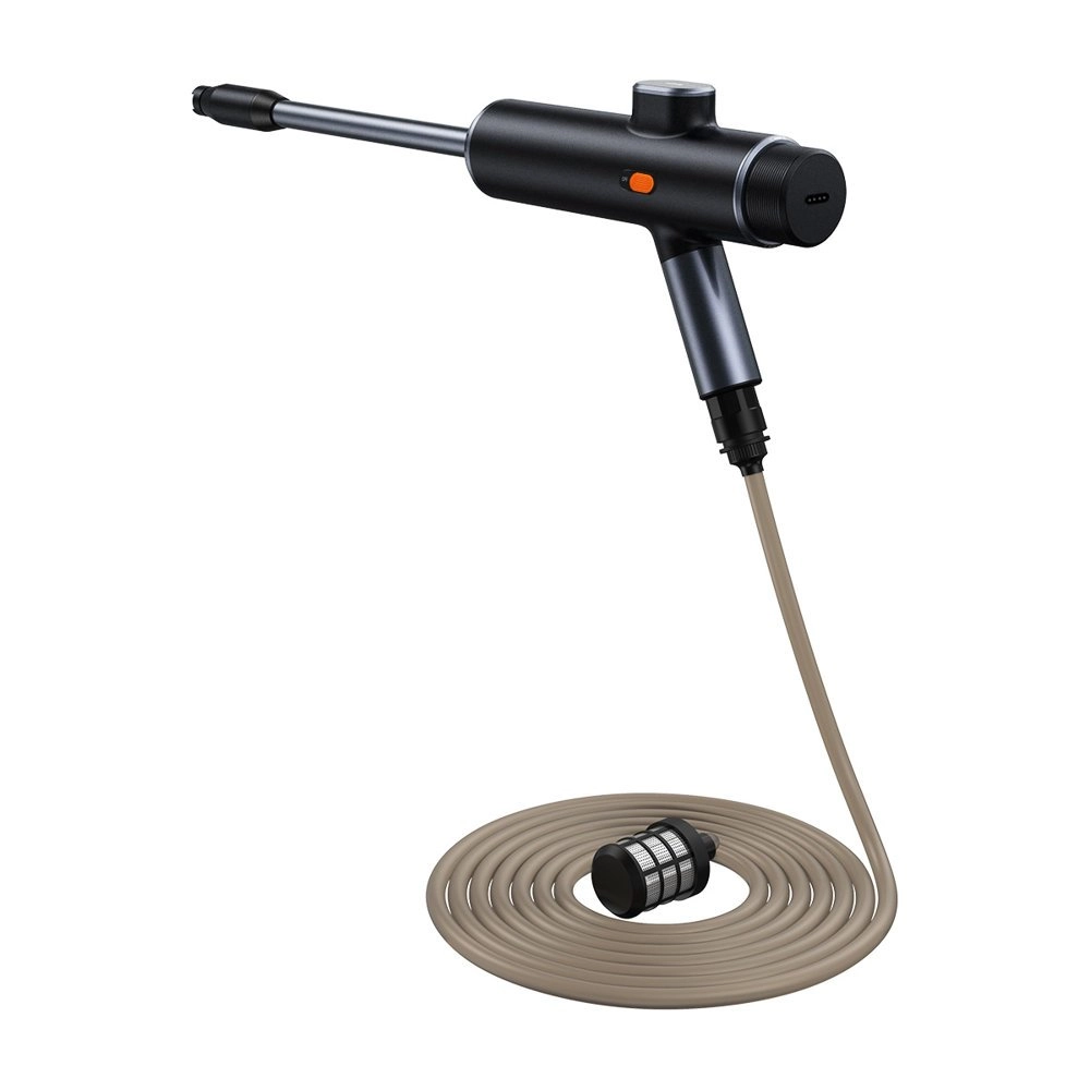 Baseus Dual Power Portable Electric Car Wash Spray Nozzle Black CRDDSQ-01 (Black) elektromobillarni yuvish uchun simsiz suv sepuvchi pistoleti sotib olish