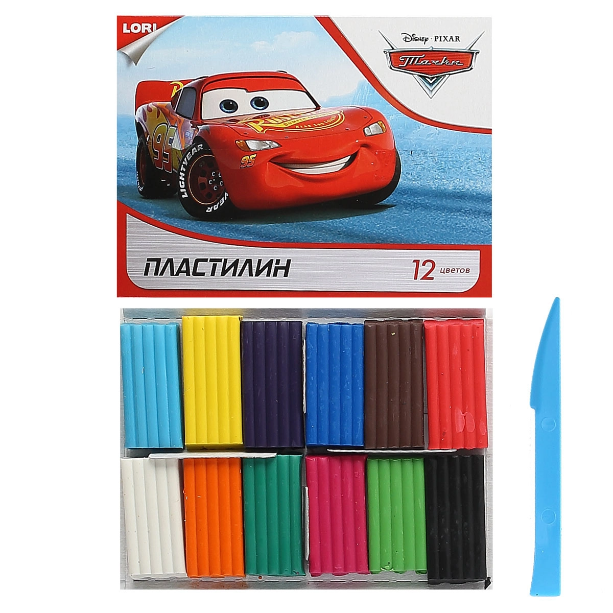 Plastilin Disney "Тачки" 12 rangli 15 g dan, Yevropodves bilan. sotib olish