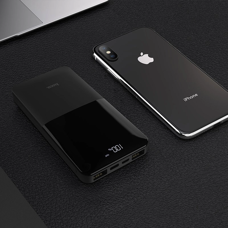 Power bank Hoco J42 10000mAh qora tashqi akkumulyator O'zbekistonda