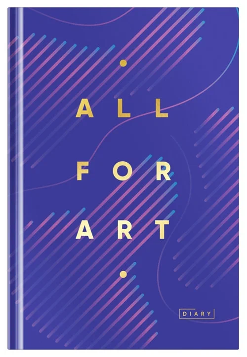 Undatali kunlik reja daftari A5 OfficeSpace "All for Art" — oltin folga bilan nafis dizayn sotib olish