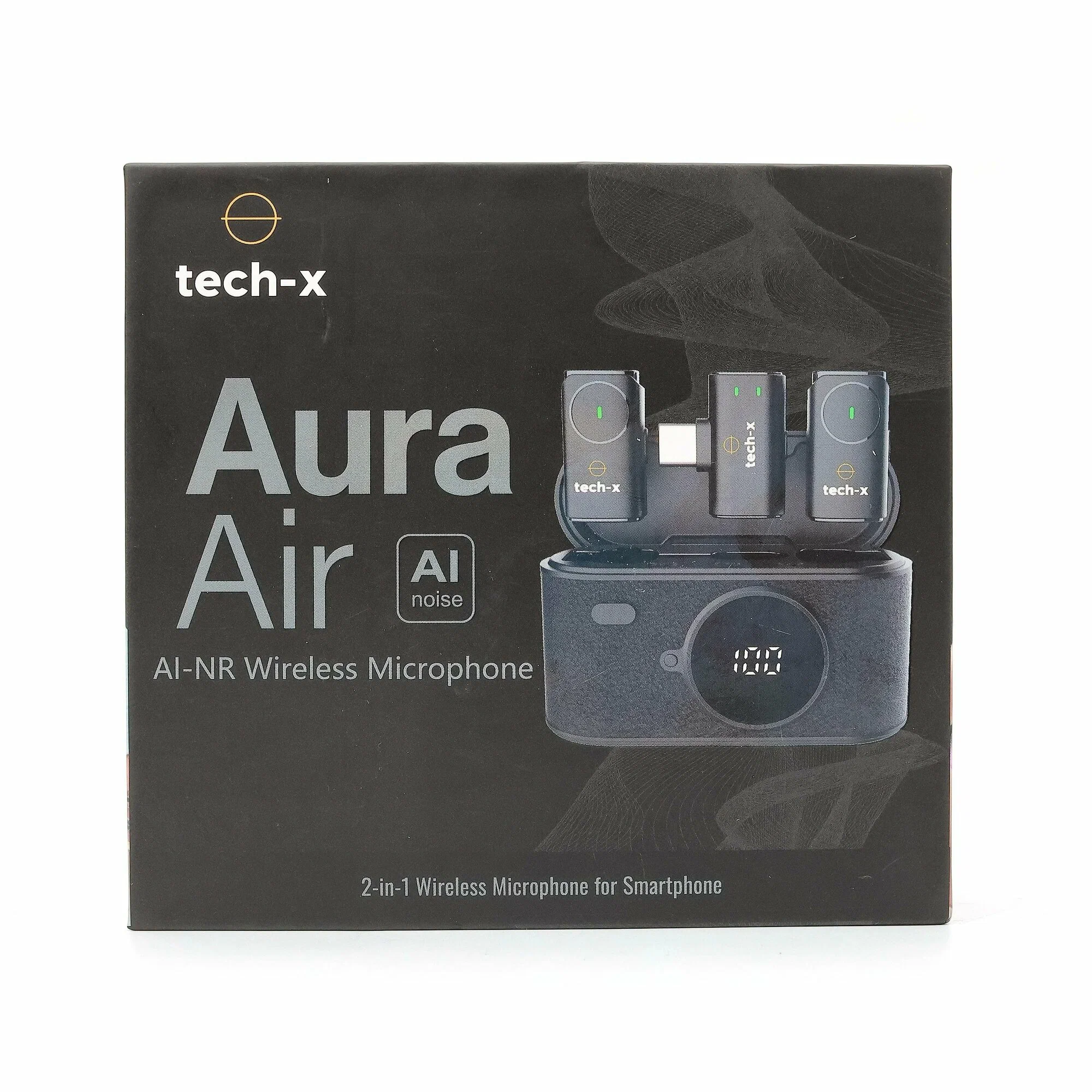 Tech-X Aura Air Black simsiz petlichka mikrofoni sotib olish
