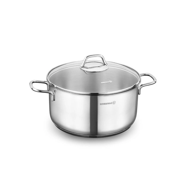 Кастрюля Perla Korkmaz из коррозионностойкой стали 28x14 cм купить