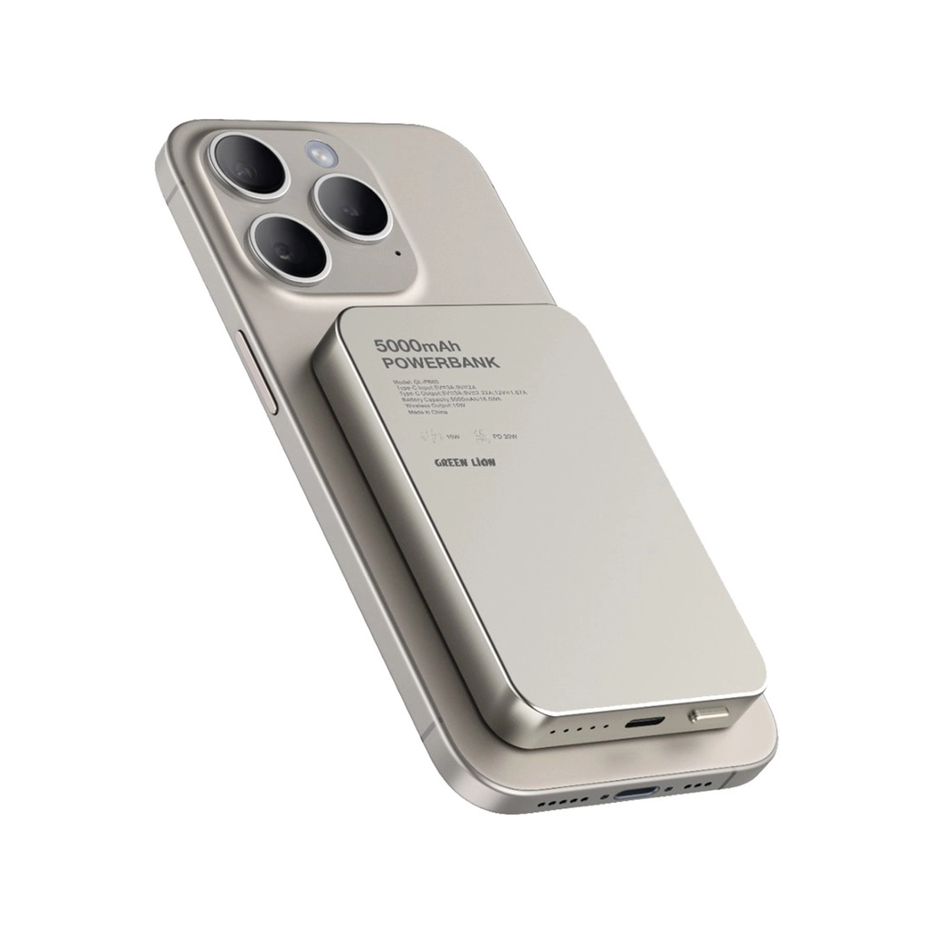 Портативный аккумулятор Green Lion Magsafe GL-MAG 5 5000mAh titanium купить