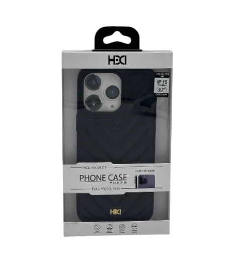 iPhone 15 Pro Max uchun HDD Leather Pillows HBC-019 qora g‘ilofi O'zbekistonda