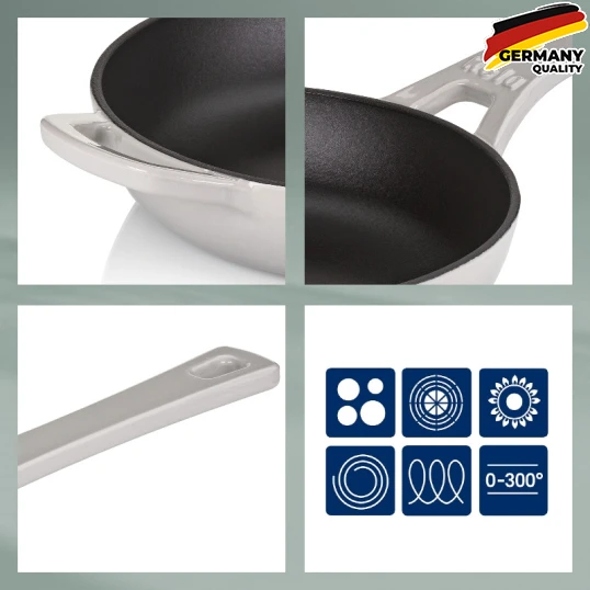 Сковорода чугунная KELA Calido, 28 см, светло-серая 12613 недорого