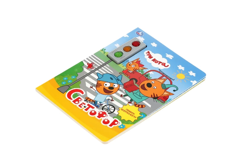 Козырь Анна: Светофор Три кота (три кнопки-светофор, свет + звук) arzon