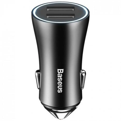 Автомобильная зарядка Baseus Golden Contactor Dual U Intelligent Car Charger 2.4A (CCALL-DZ01) купить