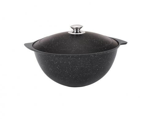 Kukmara 7 litrli palov uchun qozon (to‘q marmar, yopishmaydigan qoplama, metall qopqoqli) (кмт75а) sotib olish