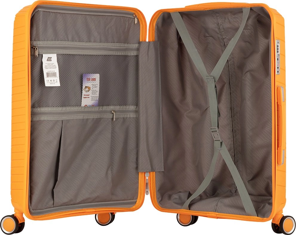 2E SIGMA (L+M+S) Orange plastik chamadonlar to‘plami arzon