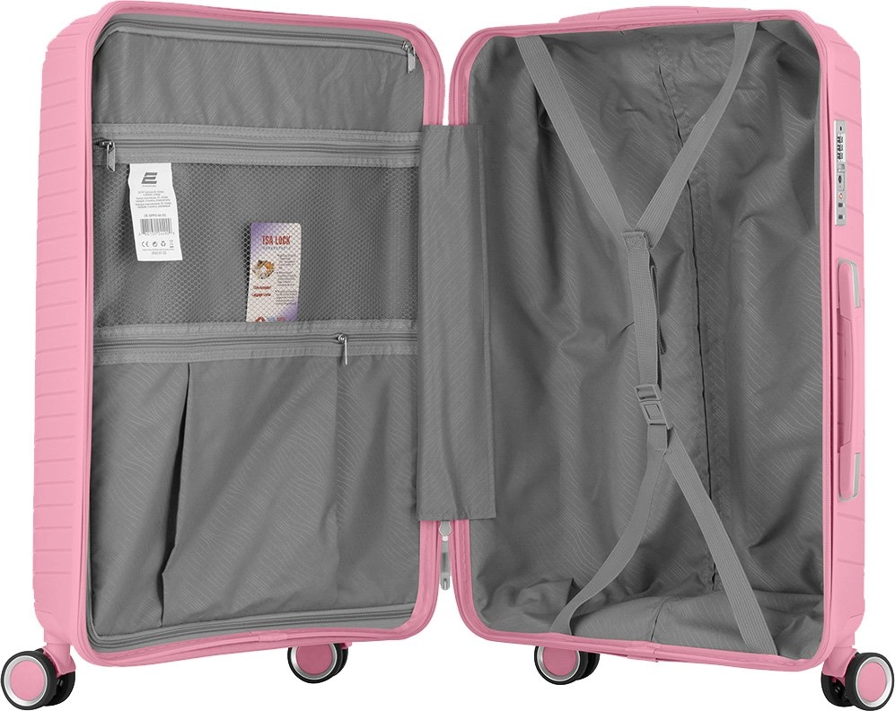 2E SIGMA (L+M+S) Pink plastik chamadonlar to‘plami arzon