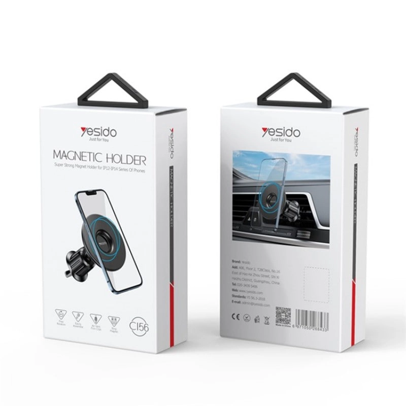 YESIDO C156 qora magnitli smarfon tutqichi bo'lib to'lash