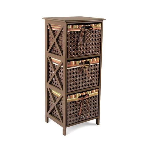 ЭТАЖЕРКА INTERO3 с тремя плетенными корзинами недорого