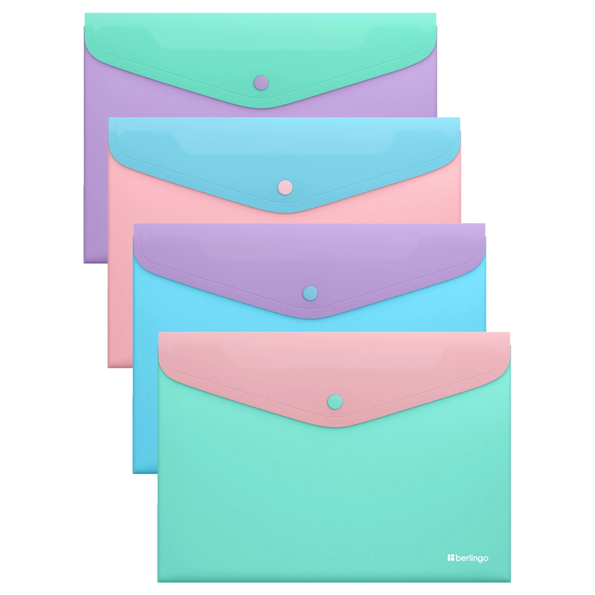 Berlingo "Haze" A4 papka-konvert, Soft Touch, mat sirtli, rangli qopqoqli, 200 mkm, assortiment (1 dona) sotib olish
