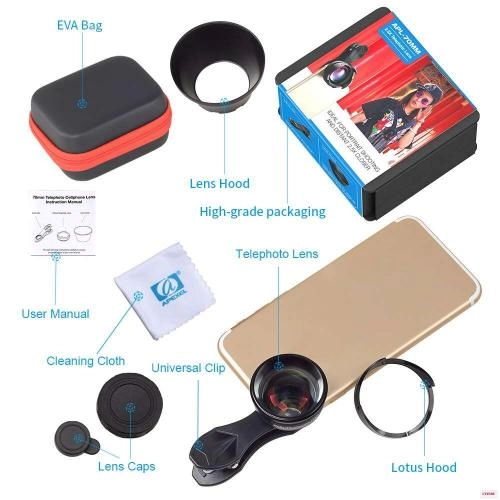 Объектив APEXEL для камеры телефона 2.5Xб для смартфонов цена