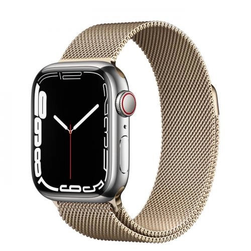 Смарт часы Apple Watch Series 7 GPS 45mm Silver/Gold купить