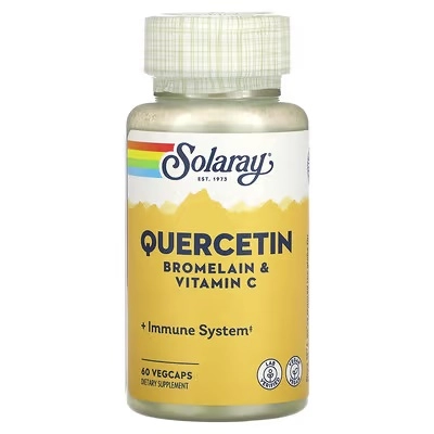 Solaray, Quercetin, Bromelain va Vitamin C, 60 Vegans kapsulalari VegCaps (04466) sotib olish
