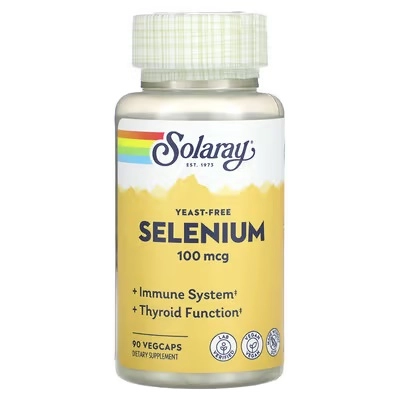 Solaray, Бездрожжевой селен, 100 мкг, 90 вегетарианских капсул (04676) купить