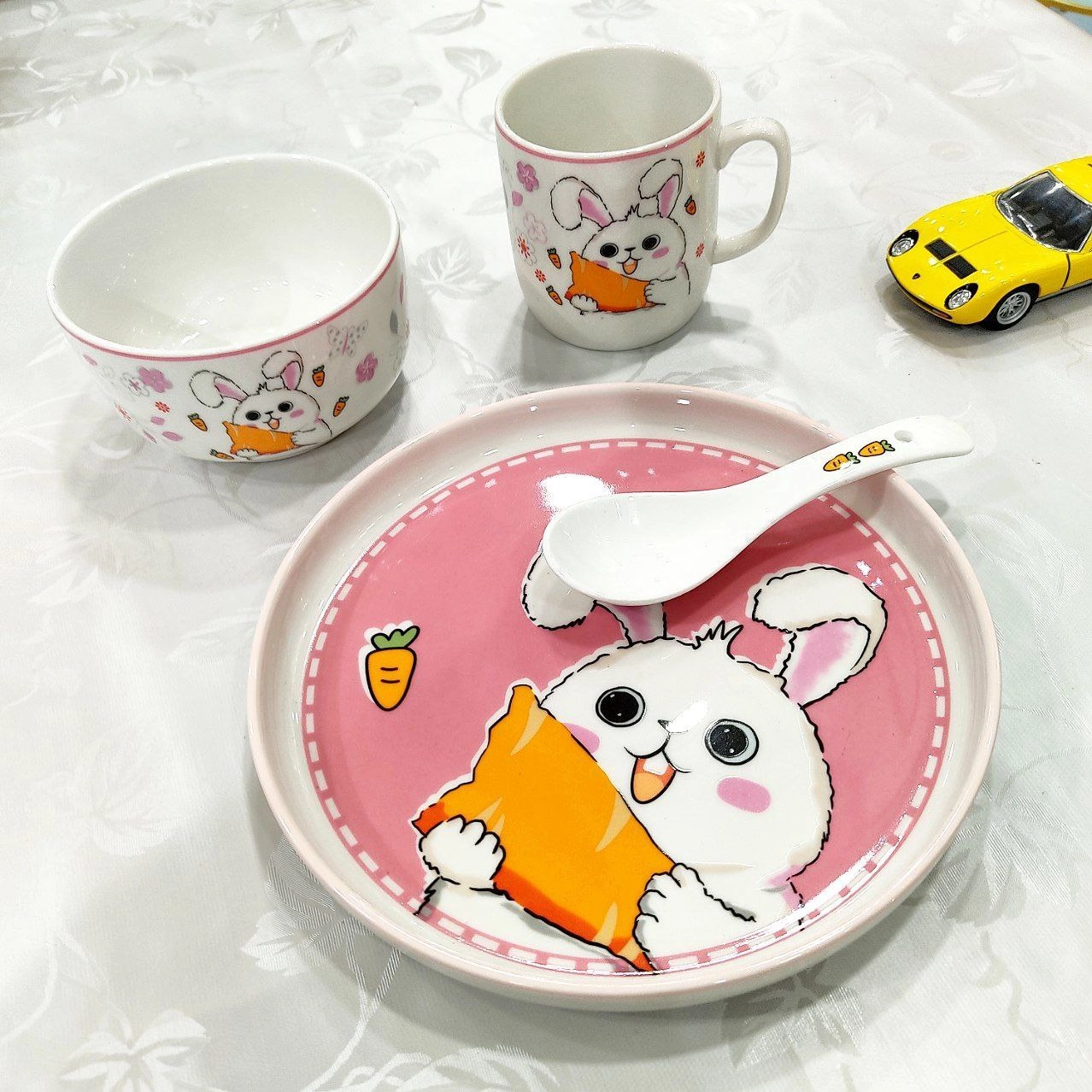 Набор детской посуды Life Smile(pink-white) купить