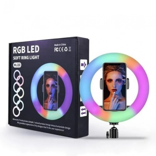 Кольцевая лампа 20 см RGB MJ20 (без штатива) - фото №4 Кольцевая лампа 20 см RGB MJ20 (без штатива) в Узбекистане
