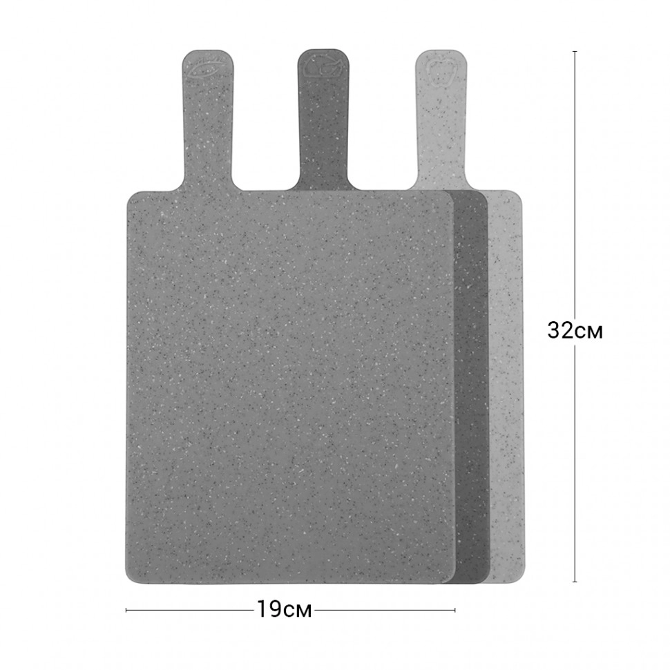 Fissman 3 ta kesish taxtasi to'plami 32x19 sm (plastmassa) arzon