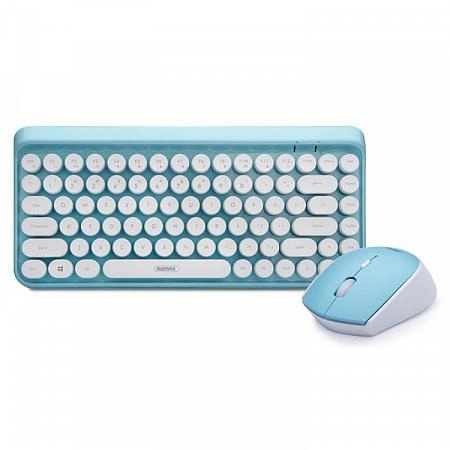 Комплект Беспроводная игровая клавиатура и мышь Remax XII-MK801 Blue купить