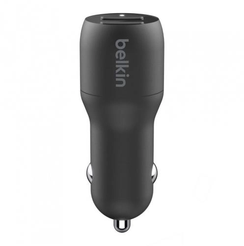 Автомобильное зарядное устройство Belkin с двумя портами USB-A с кабелем USB-C/USB-A (CCE001BT1MBK) купить