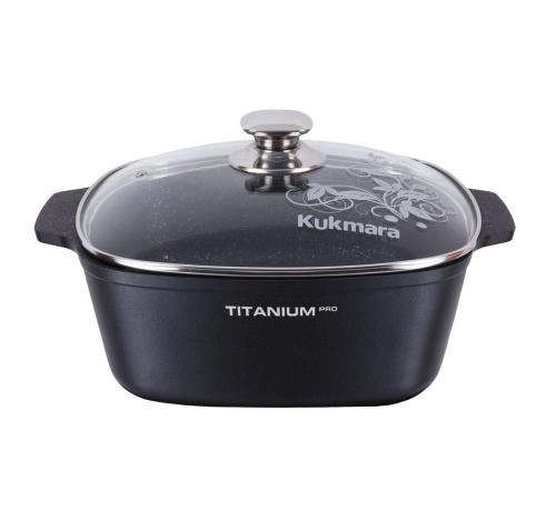 Кастрюля квадратная Kukmara "Titanium Pro" 5.5 л купить