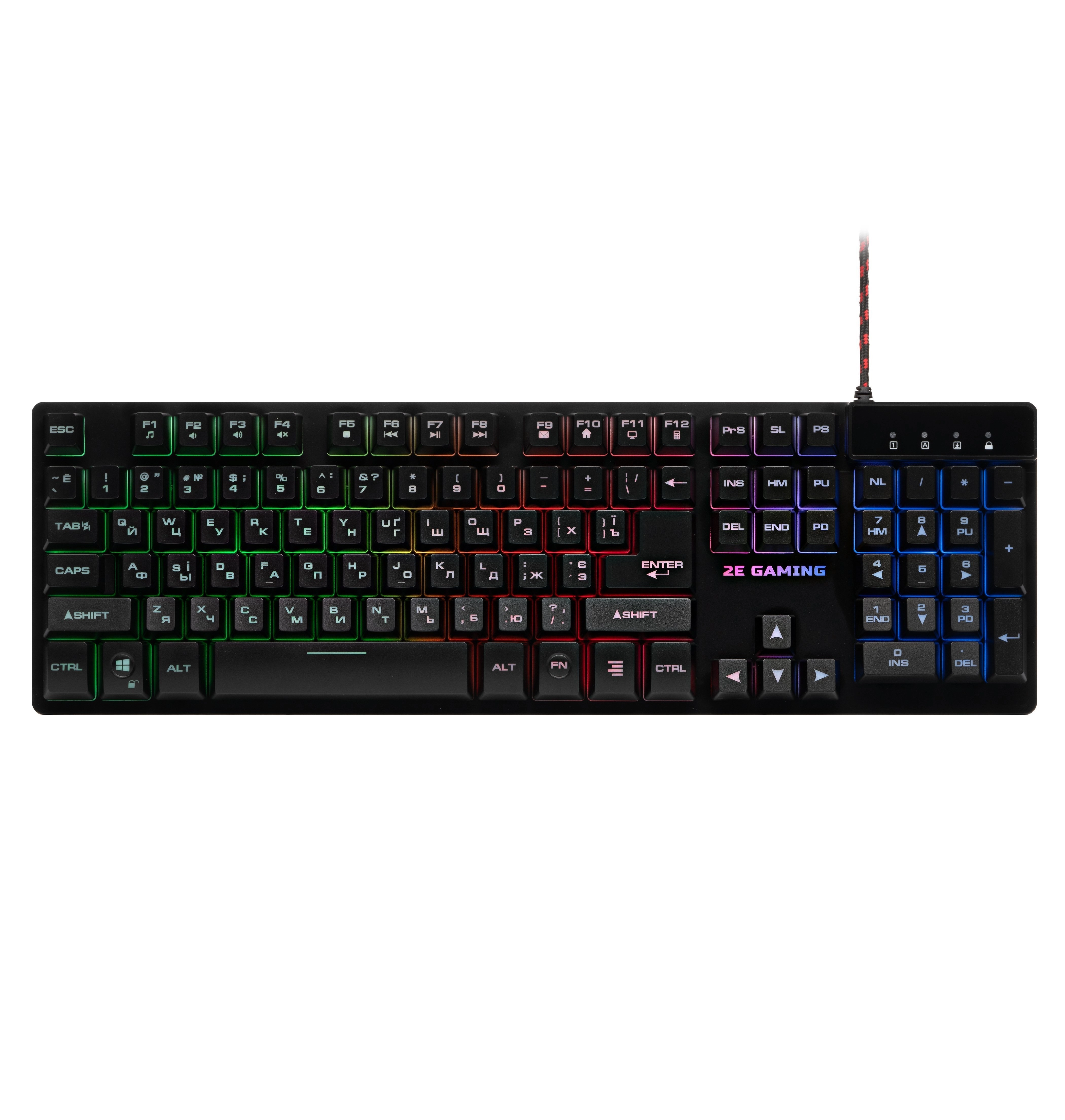 2E GAMING KG280 LED USB Black Ukr klaviaturasi sotib olish