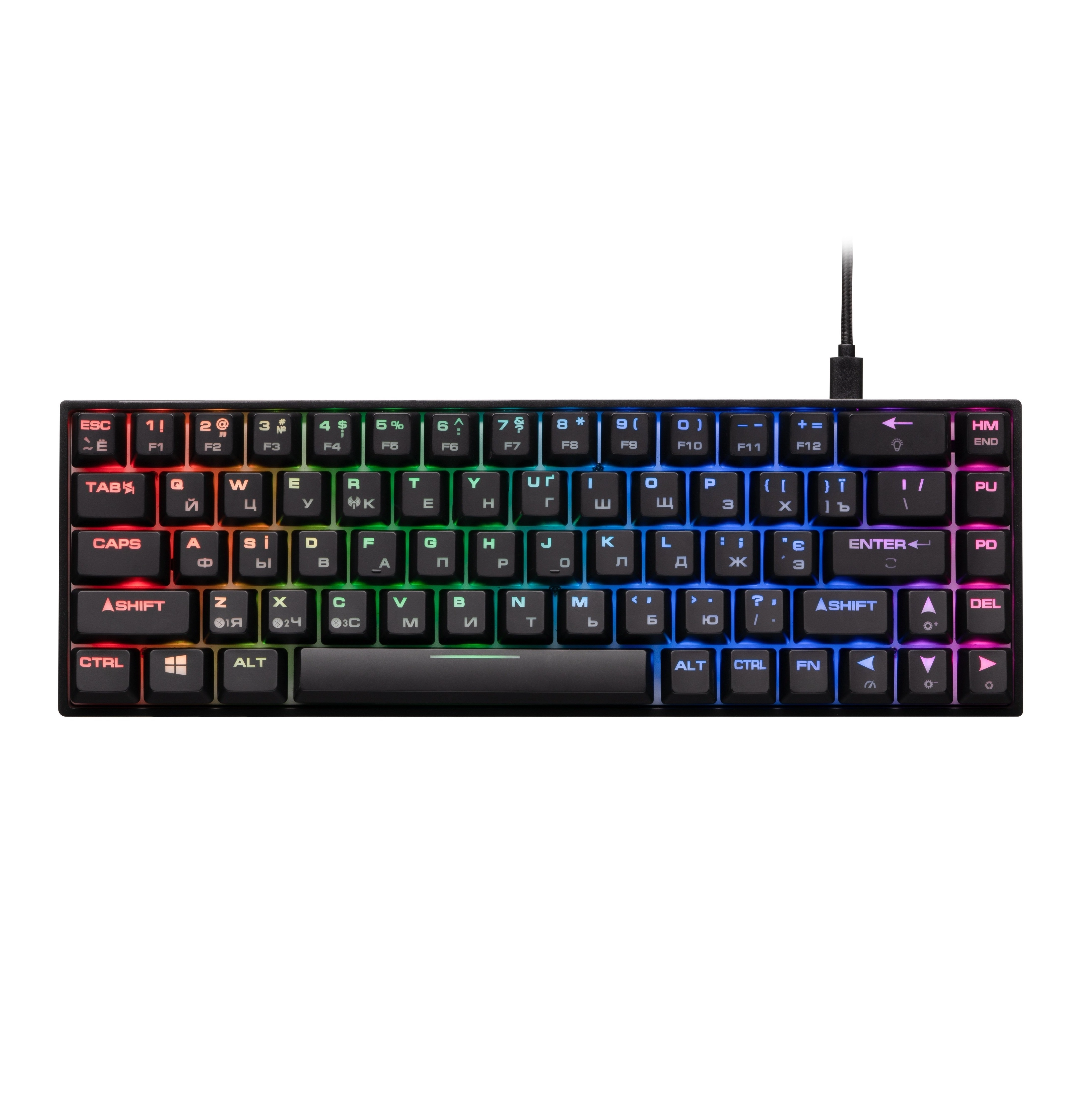 2E Gaming KG380 RGB Gateron Red Switch BT/USB Black klaviaturasi sotib olish