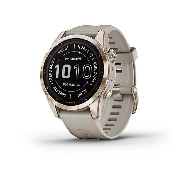 Garmin FENIX 7S Sapphire Solar Cream gold smart-soati sotib olish