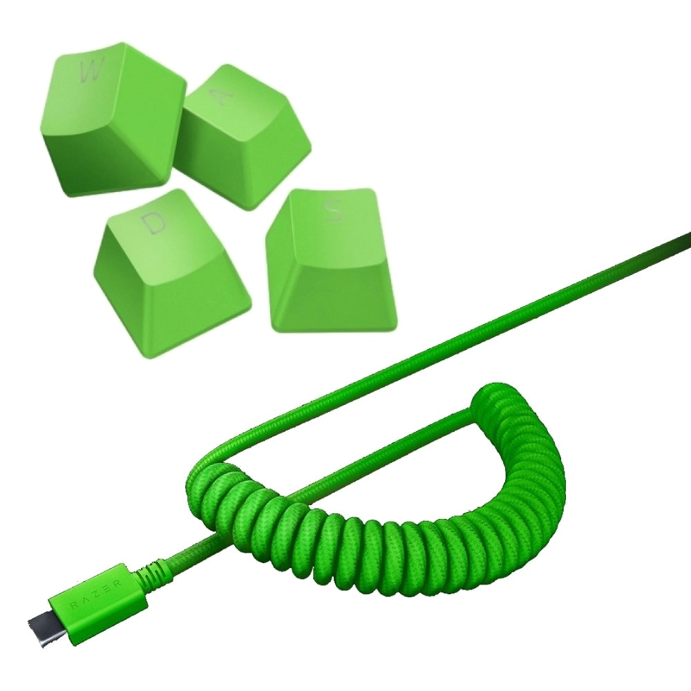 Комплект кейкапов Razer PBT Keycap + Coiled Cable Upgrade Set - Green купить