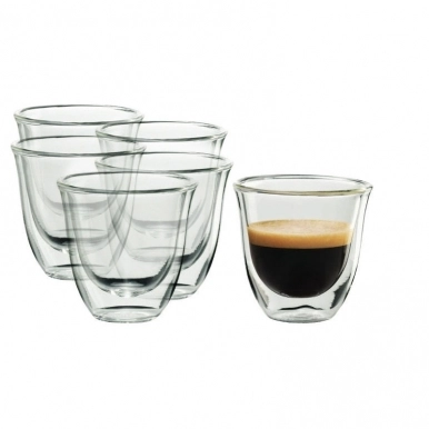 DeLonghi DLSC300 SET 6 Glasses Espresso 60ml kofe uchun stakanlar to'plami - rasm №2 DeLonghi DLSC300 SET 6 Glasses Espresso 60ml kofe uchun stakanlar to'plami sotib olish