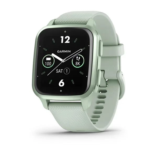Смарт часы Garmin Venu Sq 2 Metallic Mint Aluminum Bezel with Cool Mint Case and Silicone Band купить