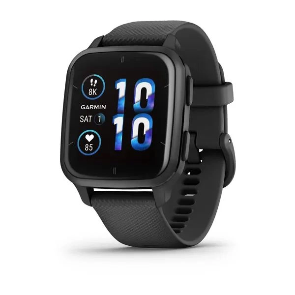 Смарт часы Garmin Venu Sq 2 Music Edition Slate Aluminum Bezel with Black Case and Silicone Band купить