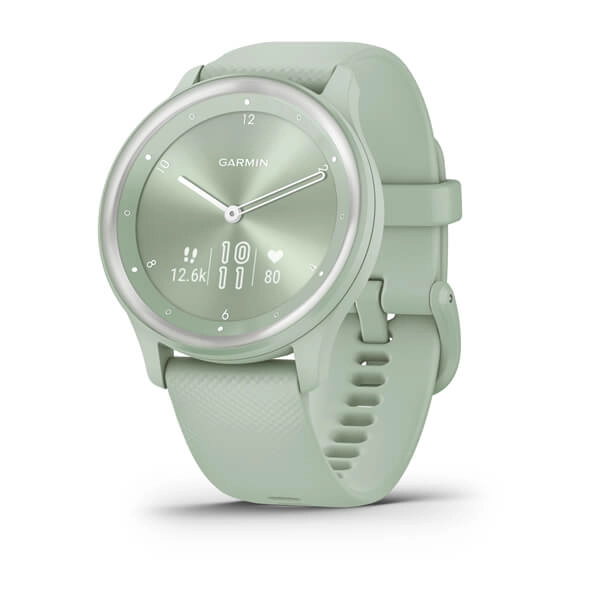 Garmin VIVOMOVE SPORT Cool Mint Case and Silicone Band with Silver Accents smart-soati sotib olish