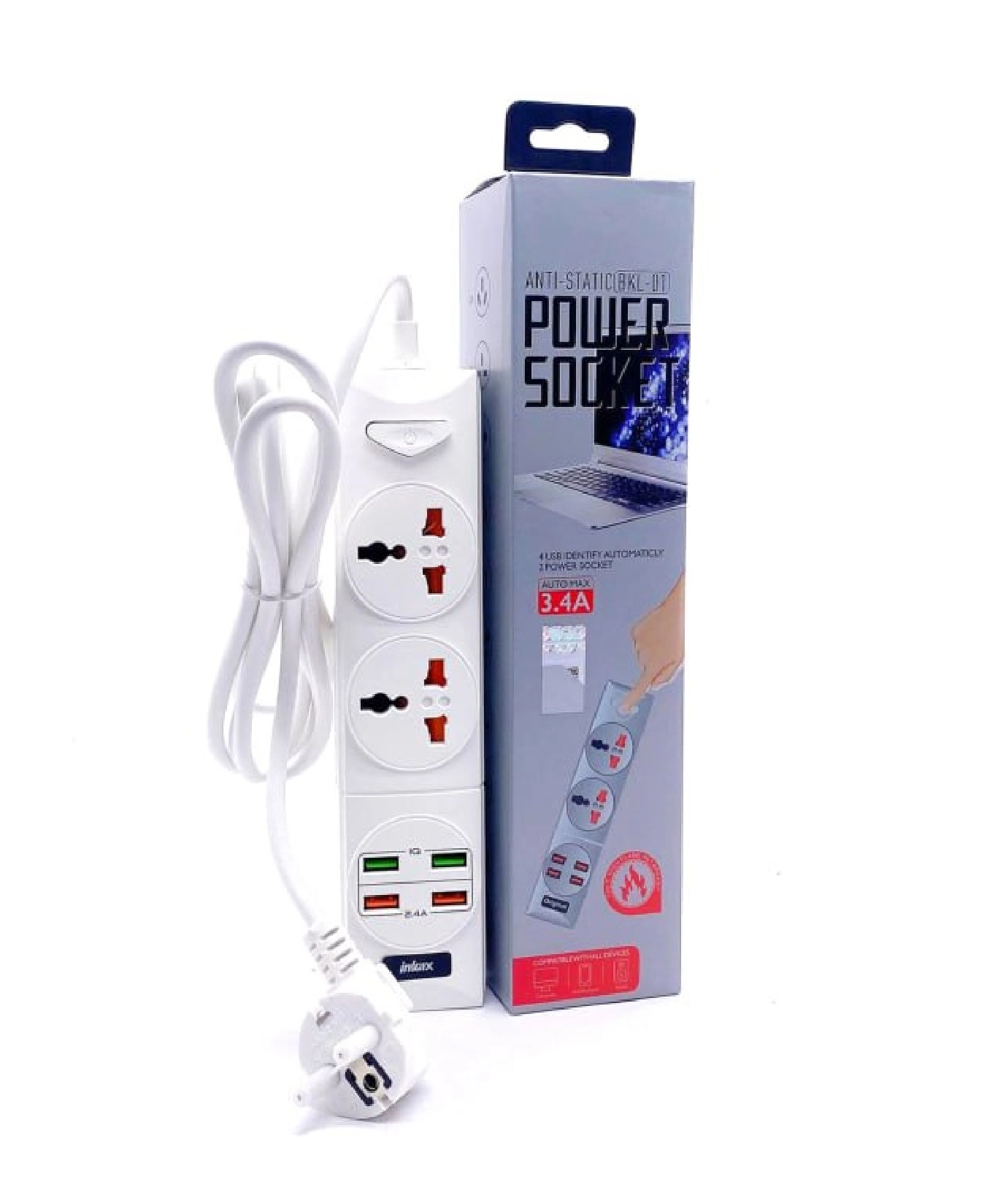 Inkax Bkl01 2PIN 4USB 2m uzaytirgichi sotib olish