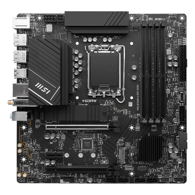 MSI PRO B760M-A WIFI DDR4 asosiy platasi - rasm №2 MSI PRO B760M-A WIFI DDR4 asosiy platasi sotib olish