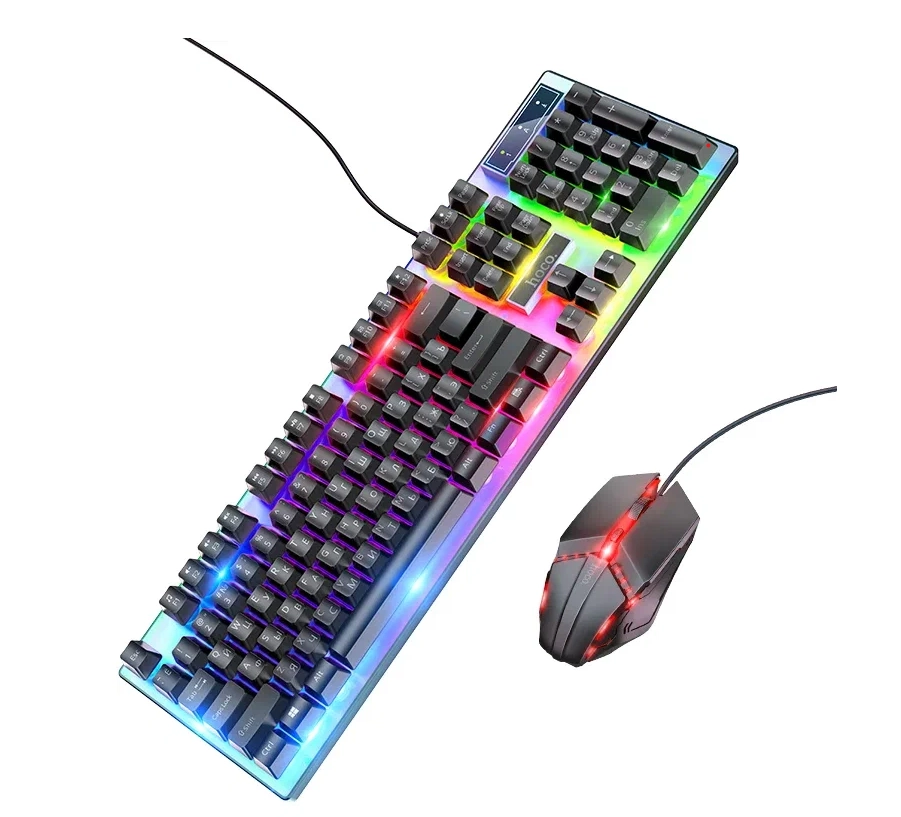 Игровая клавиатура и мышь Hoco GM18 Black - фото №2 Игровая клавиатура и мышь Hoco GM18 Black купить