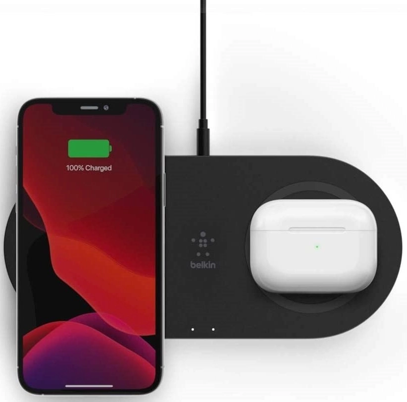 Беспроводное зарядное устройство Belkin Dual Pads Wireless Charging Qi 15W, black купить